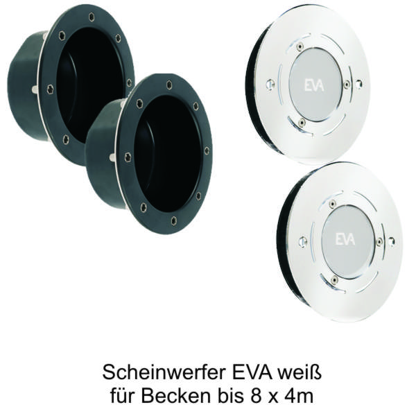 Scheinwerfer EVA warmweiß für Becken bis 8 x 4m