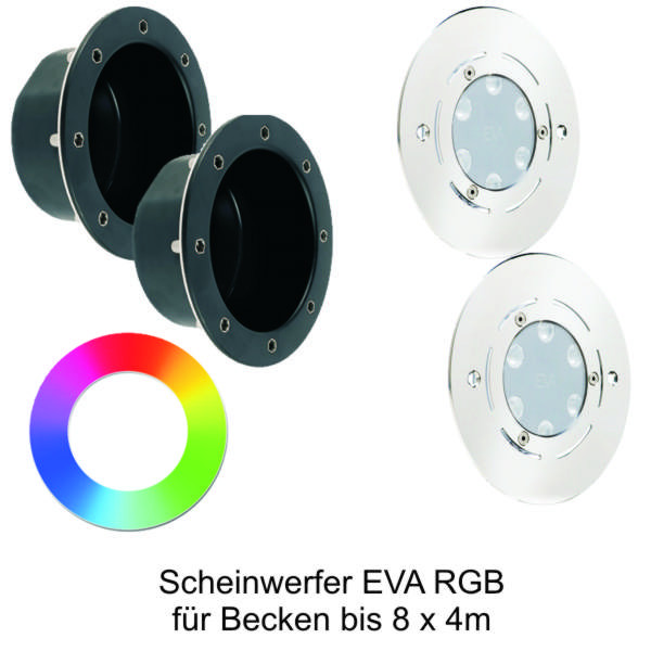 Scheinwerfer EVA RGBWW für Becken bis 8 x 4m